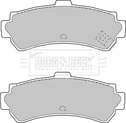 BORG & BECK stabdžių trinkelių rinkinys, diskinis stabdys BBP1552